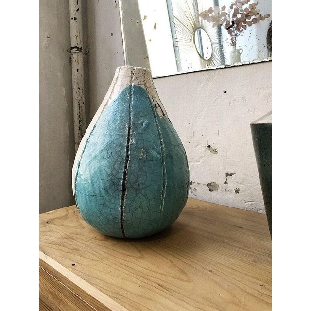 Ceramic Cracked Earthenware Vase, 1950s For Sale - Image 7 of 17