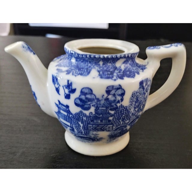 Royal Blue Blue Willow Childrens Tea Set For Sale - Image 8 of 9