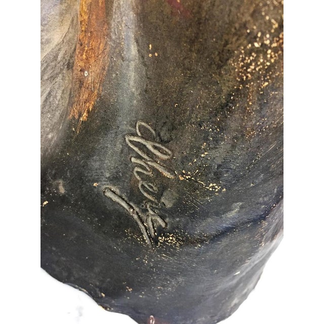 Friedrich Goldscheider, Girl with Flowers Bust, 1900, Terracotta For Sale - Image 12 of 15