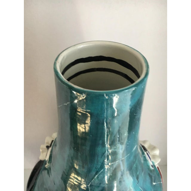 Ceramic San Polo Venezia Italian Harlequin Ceramic Vase For Sale - Image 7 of 13