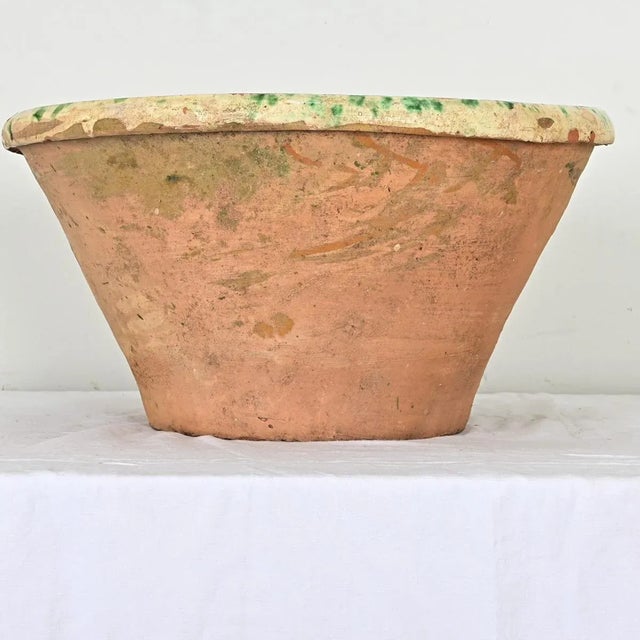 Ceramic Italian 19th Century Terracotta Green Glazed Passata Bowl For Sale - Image 7 of 8