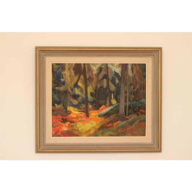 Frans Berg, Pine Forest, 1950s, Oil on Canvas, Framed For Sale - Image 7 of 18