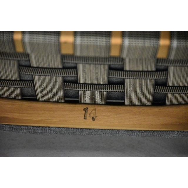 1960s Hans J. Wegner Grey Papa Bear Chair and Ottoman For Sale - Image 11 of 12