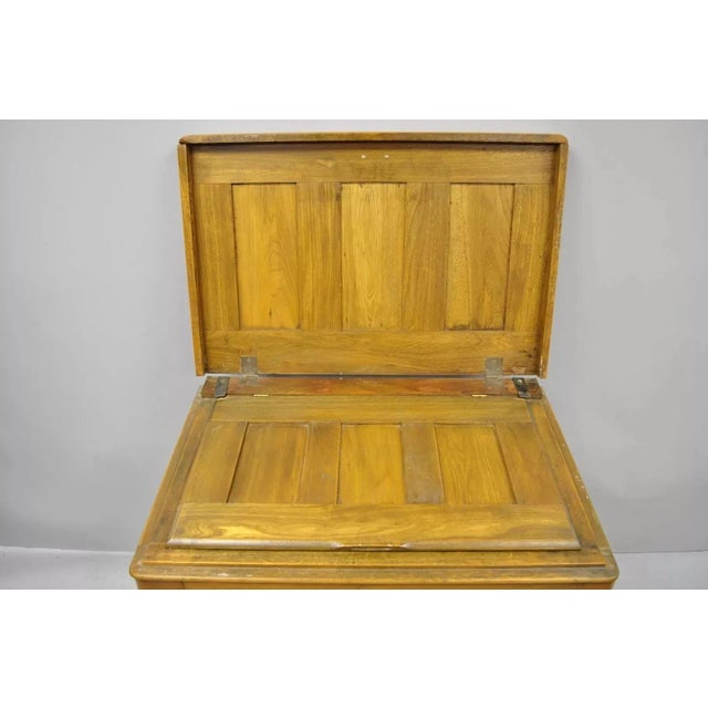 Late 19th Century Late 19th Century Antique Gibson Refrigerator Co. Victorian Small Oak Wood Ice Box Ice Chest For Sale - Image 5 of 11