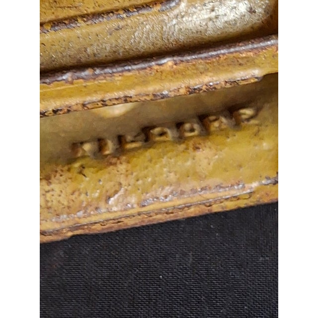 Antique 1920s Kilgore Cast Iron Ford Model T Coupe Toy Car Dark Mustard Yellow Sf600a For Sale - Image 15 of 17