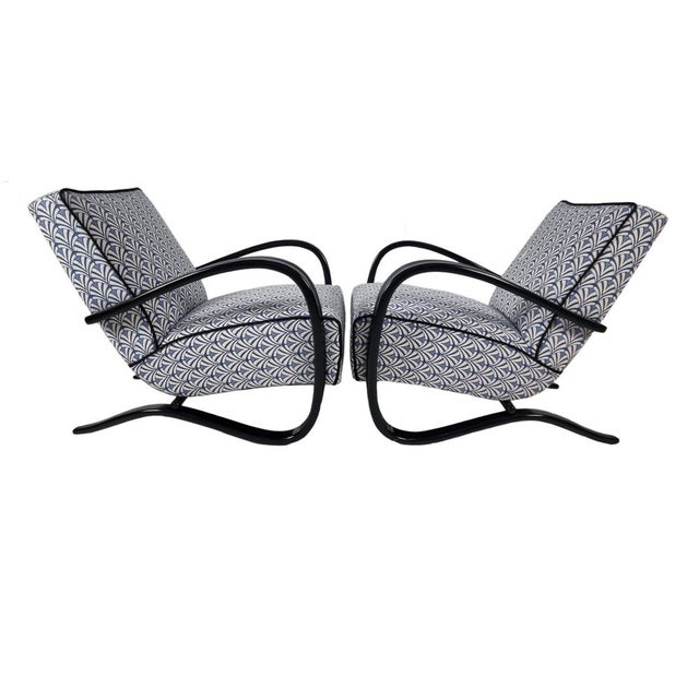 Set of H 269 Lounge Chairs by Jindřich Halabala for Up Zavody, 1940s For Sale - Image 13 of 15