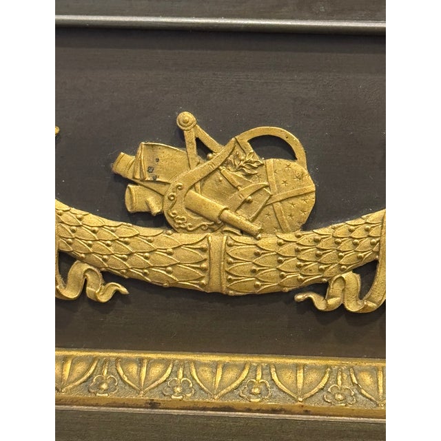 French Restoration Athena (Minerva) Patinated & Fire-Gilt Bronze Mantel Clock by Louis Alfred Baveux For Sale - Image 14 of 16