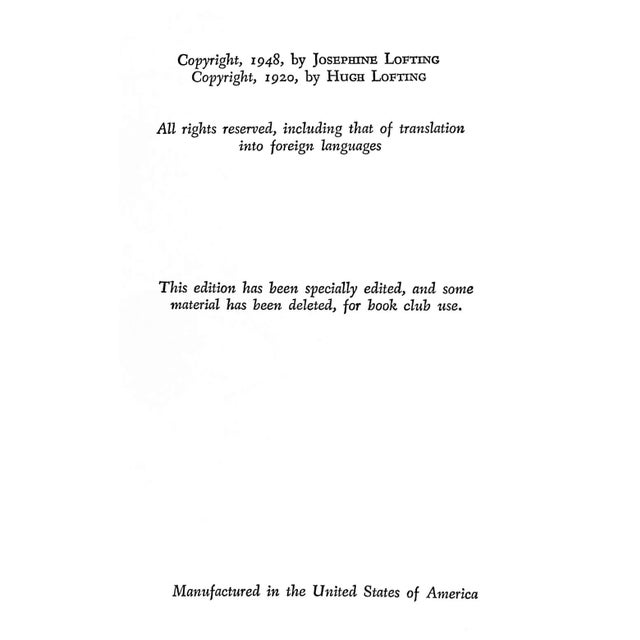 Traditional "The Story of Doctor Dolittle" 1948 Lofting, Hugh For Sale - Image 3 of 7