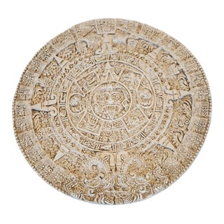 1980s Mayan Sun Calendar For Sale