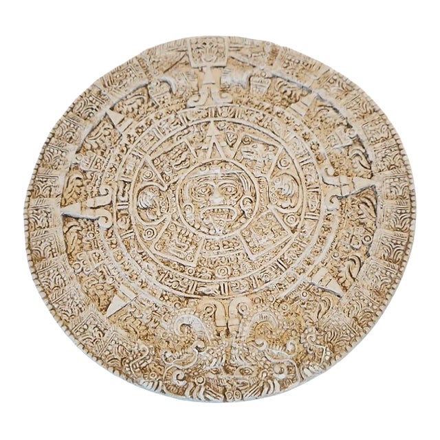 1980s Mayan Sun Calendar For Sale
