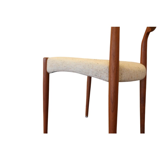 Beige Chairs in Teak and Leather by Henning Kjærnulf for KS Møbler, 1960s, Set of 4 For Sale - Image 8 of 14