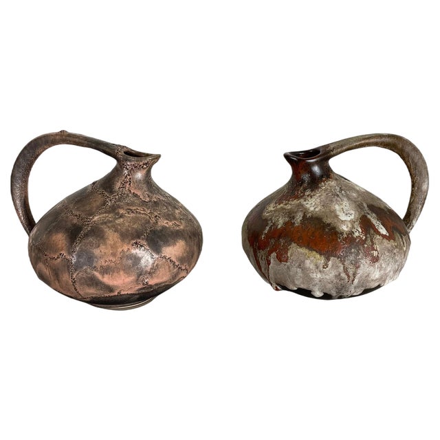 Pottery Vases 313 attributed to Kurt Tschörner Ruscha, Germany, 1960s, Set of 2 For Sale