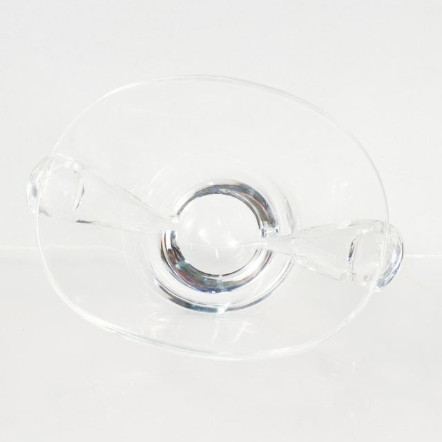 Mid-Century Modern Steuben Twin Scroll Oval Bowl For Sale - Image 9 of 13
