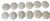 Spode 1950s Copeland Spode England Alden Daisy-Embossed Earthenware Lunch Plates- Set of 20 For Sale - Image 4 of 12