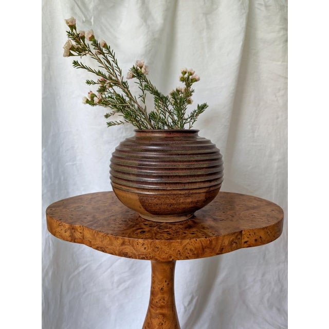 Vintage Brutalist Ceramic Globe Vase, 1960s For Sale - Image 4 of 12