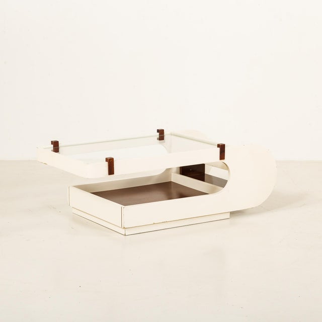 Italian Coffee Table with Bar Compartment, 1970s For Sale - Image 6 of 12