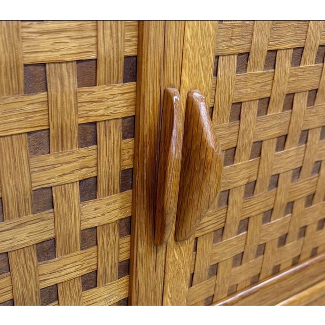 Brown Mid-Century Modern Lane Perception Blonde Oak High Chest For Sale - Image 8 of 9