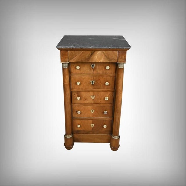 Late 19th Century Empire Walnut Living Room Cabinet For Sale - Image 18 of 18