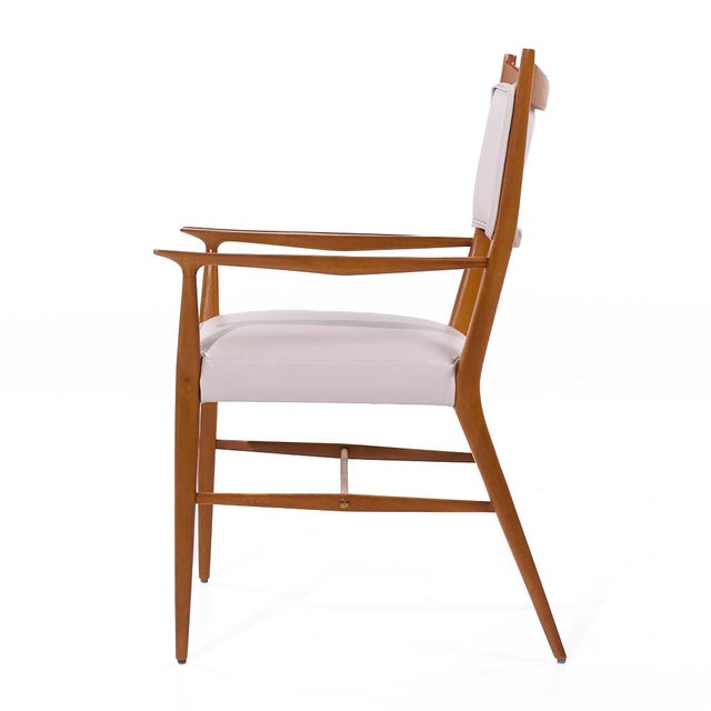 Paul McCobb for Calvin's Irwin Collection Mid Century Leather Dining Chairs - Set of 8 For Sale - Image 15 of 17