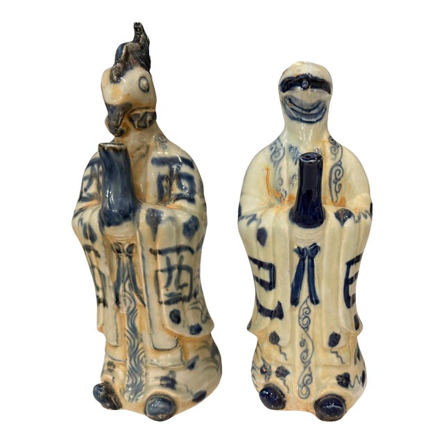 Two Chinese Zodiac Statues - Serpent, Rooster and Goat For Sale