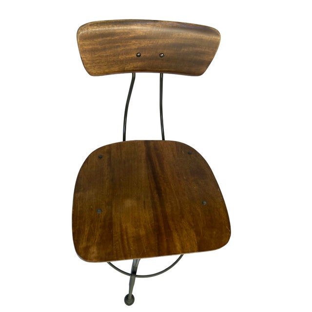 Army Green Pr. Vintage Restoration Hardware Stools For Sale - Image 8 of 14