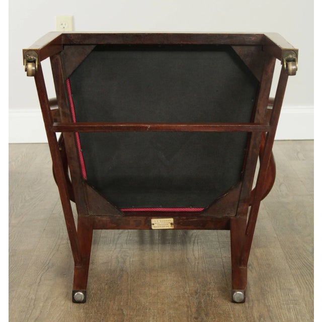 Wood W. Walker & Sons Antique Chippendale Style Mahogany Armchairs - a Pair For Sale - Image 7 of 13