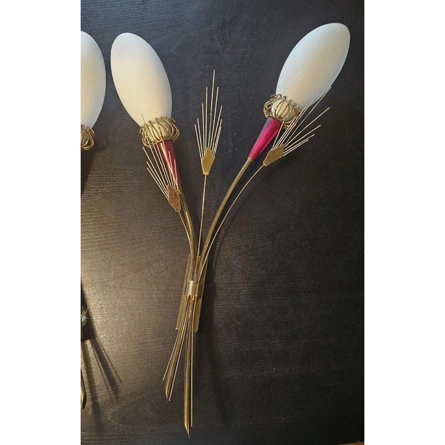 2-Light Wall Lamp from Maison Lunel, 1950s, Set of 2 For Sale - Image 13 of 17