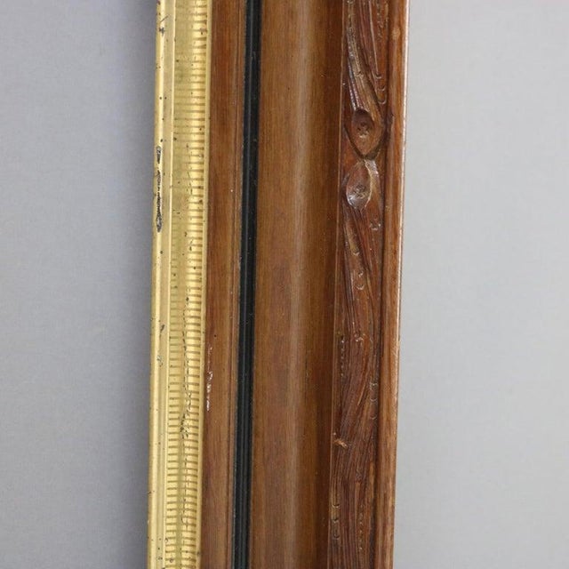 Oversized Pair of Antique Victorian Ebonized & Parcel Gilt Walnut Frames C1900 For Sale - Image 10 of 11