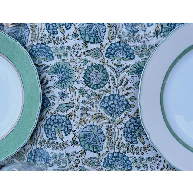 1940s Wedgwood English Cottage Cream & Mist Dinner & Side Plates - Set of Six For Sale In New York - Image 6 of 13
