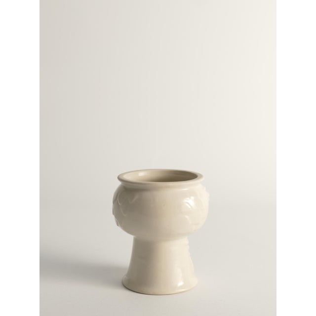 White Scandinavian Modern White Porcelaine Face Vase by Ancher Iversen For Sale - Image 8 of 13