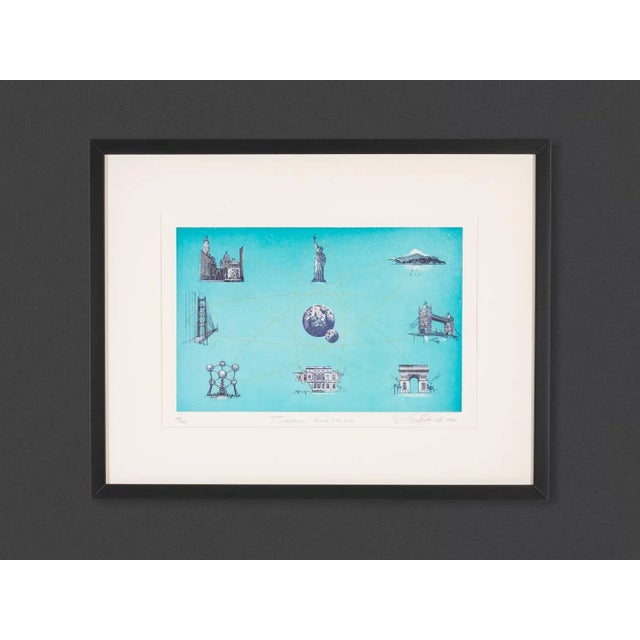 Erhard Schiel, Telekom - Here We Are, Color Etching Paper, Framed For Sale - Image 12 of 12
