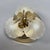 Metal Vintage Ceiling Lamp in Polished Brass Leaves and Satin Glass, 1970s For Sale - Image 7 of 12