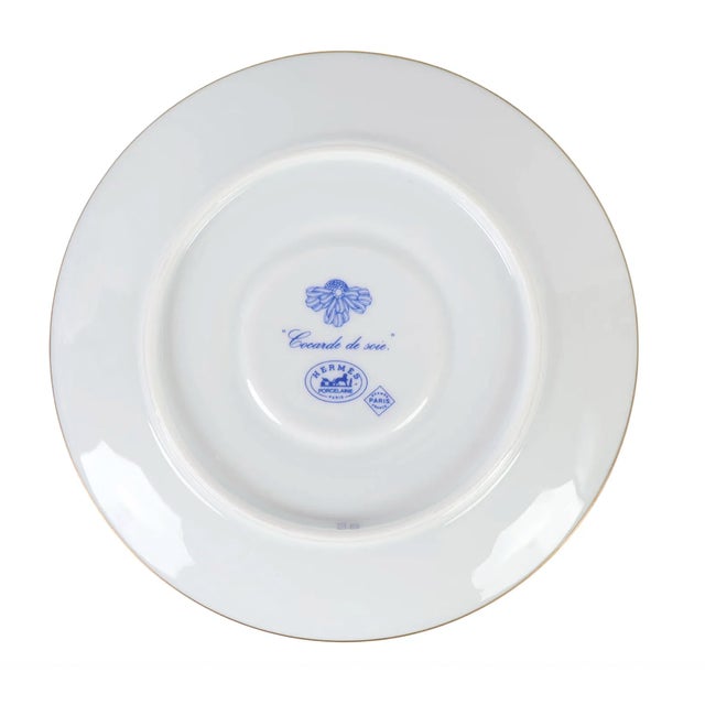 1980s Hermes Cocarde De Soie Porcelain Cup & Saucer 1 of 16 Available For Sale - Image 5 of 5
