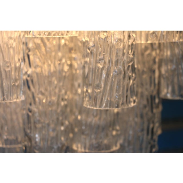 Mid-Century Venini Troncho Murano Glass Chandelier For Sale - Image 9 of 13