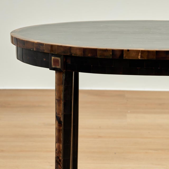 Vintage Oval Pen Shell Coffee Table by Maitland Smith For Sale - Image 11 of 14