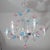 Italian "Amsterdam" Large Size Vintage Pink and Blue Tulip Murano Glas Chandelier, 1970s For Sale - Image 3 of 14