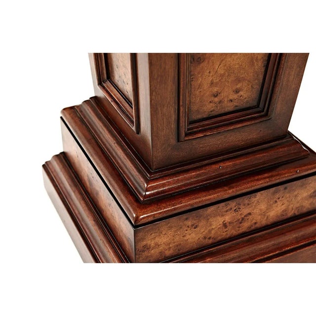 French Louis XVI Style Burl Pedestal Stand For Sale - Image 3 of 4