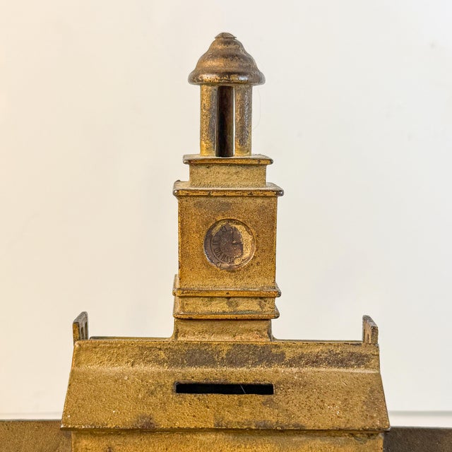 American Antique Enterprise Independence Hall Architectural Cast Iron Bank, Circa 1875 For Sale - Image 3 of 13