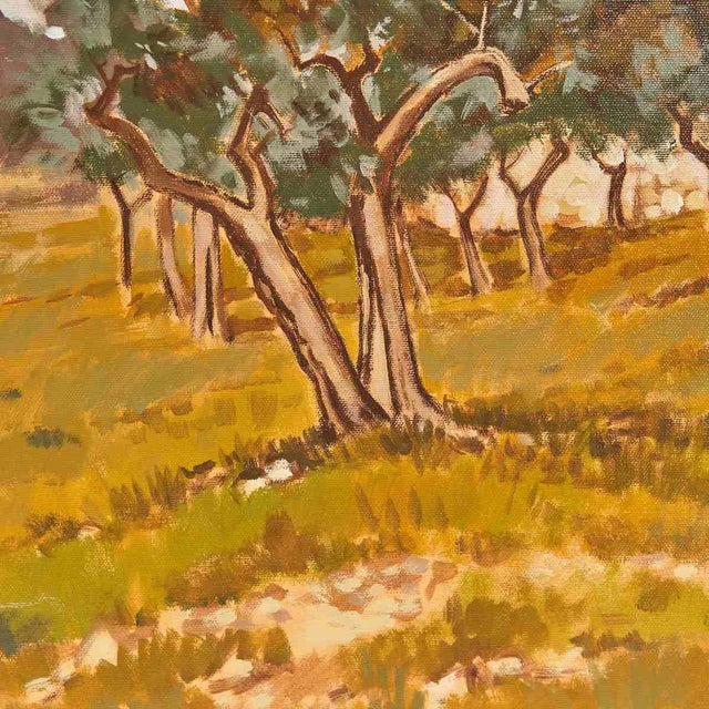 Unknown, Rural Landscape, 1980s, Oil on Canvas For Sale - Image 4 of 6