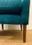 Modern Modern Turquoise Velvet Wingback Chairs Pair For Sale - Image 3 of 7