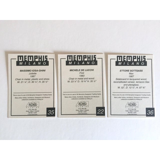 Vintage Memphis Milano Post Modern Designer Collector's Trading Cards Boxed Set For Sale - Image 10 of 12