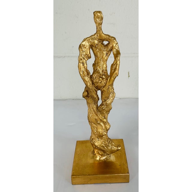 Global Views Global Views Gold Finished Solitaire Sculpture of a Women For Sale - Image 4 of 4