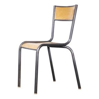 French Silver Stacking Dining Chair from Mullca, 1950s For Sale