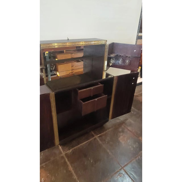 1940s Art Deco Rock Ola Cocktail Cabinet Fancy Bar Heavy Duty Made. For Sale In San Diego - Image 6 of 8