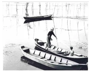 Harold Miller Null, Fisherman with Child, Original Photograph, 1950s