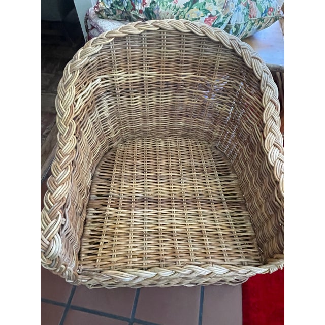 Vintage Wicker Veranda Lounge Chair For Sale In Los Angeles - Image 6 of 9