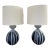 Pair of Aerin Gannet Table Lamps in Drizzled Cobalt For Sale