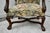 1950s Renaissance Revival Armchair High Back Carved Floral Tapestry For Sale - Image 4 of 13