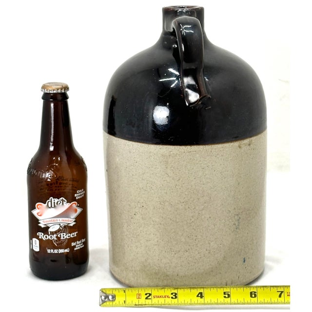 Antique American Blue Decorated Stoneware 1 Gallon Advertising Spirits Jug From Macys New York City For Sale - Image 12 of 13