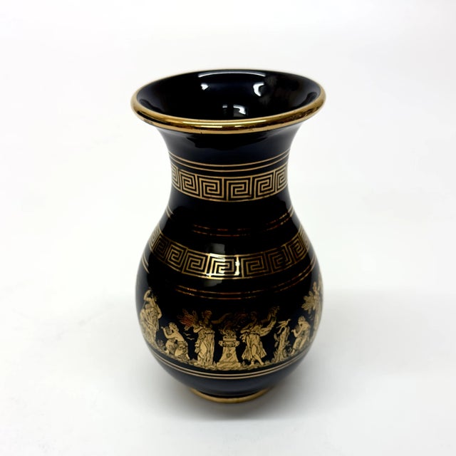 Mid-Century Modern Classic Black & Gold Decorative Vessel Curation - Group of 5 For Sale - Image 3 of 12